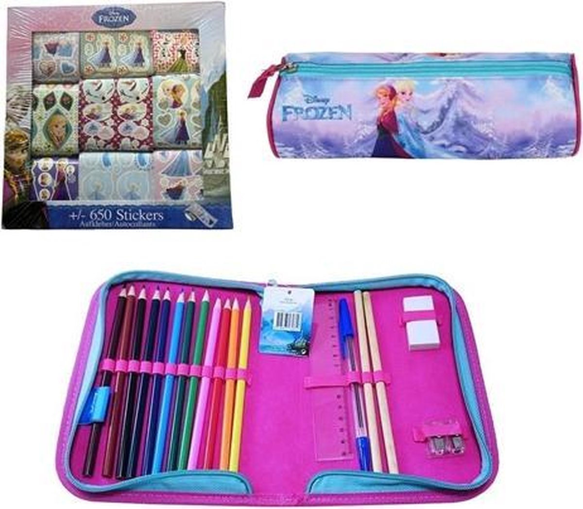 Disney Frozen Cadeau Set 2 | Disney | Frozen | Elsa | Olaf | Anna | Speelgoed | Sinterklaas | Kerst | Potloden | Etui | Stickers |